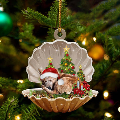 Ornament- Heeler3-Sleeping Pearl in Christmas Two Sided Ornament, Happy Christmas Ornament, Car Ornament - Best gifts your whole family