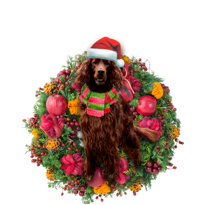 Ornament- Irish Setter Christmas Ornament, Happy Christmas Ornament, Car Ornament - Best gifts your whole family