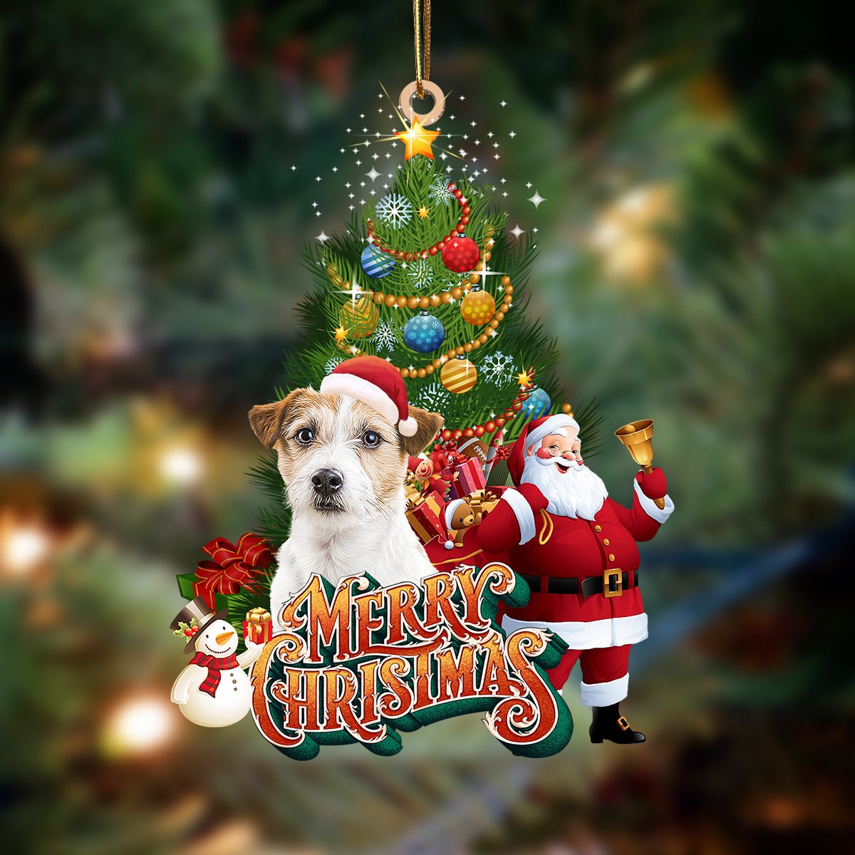 Ornament- Jack Russel Terrier-Christmas Tree&Dog Hanging Ornament, Happy Christmas Ornament, Car Ornament - Best gifts your whole family