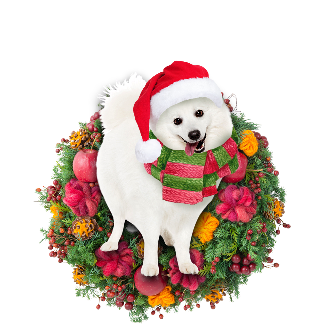 Ornament- Japanese Spitz Christmas Ornament, Happy Christmas Ornament, Car Ornament - Best gifts your whole family