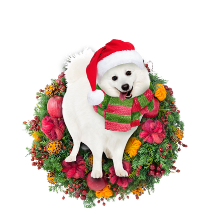 Ornament- Japanese Spitz Christmas Ornament, Happy Christmas Ornament, Car Ornament - Best gifts your whole family