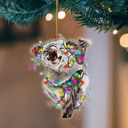 Ornament- Koala Christmas Light Hanging Ornament Dog Ornament, Car Ornament, Christmas Ornament - Best gifts your whole family