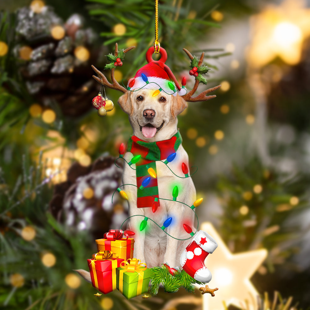 Ornament- Labrador Christmas Shape Ornament, Happy Christmas Ornament, Car Ornament - Best gifts your whole family