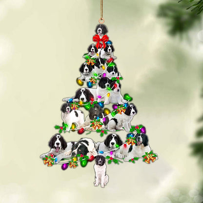 Ornament- Landseer-Christmas Tree Lights-Two Sided Ornament, Happy Christmas Ornament, Car Ornament - Best gifts your whole family
