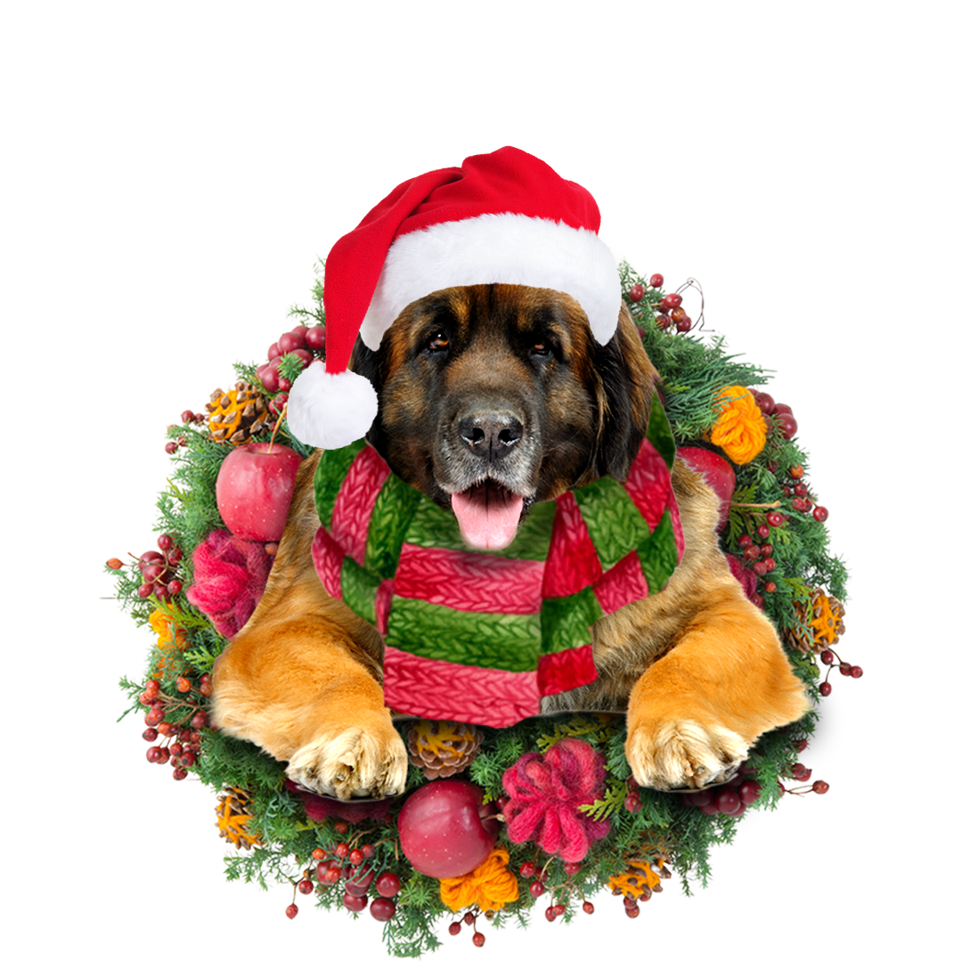 Ornament- Leonberger Christmas Ornament, Happy Christmas Ornament, Car Ornament - Best gifts your whole family