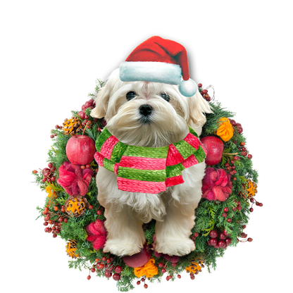 Ornament- Maltese Christmas Ornament, Happy Christmas Ornament, Car Ornament - Best gifts your whole family