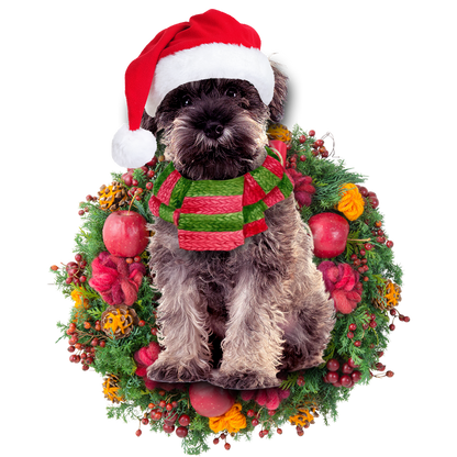 Ornament- Miniature Schnauzer Christmas Ornament, Happy Christmas Ornament, Car Ornament - Best gifts your whole family