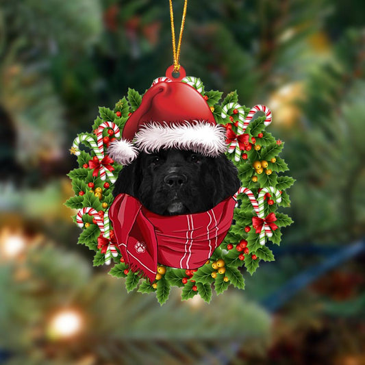 Ornament- Newfoundland 1-Xmas Bandana Hanging Ornament, Happy Christmas Ornament, Car Ornament - Best gifts your whole family
