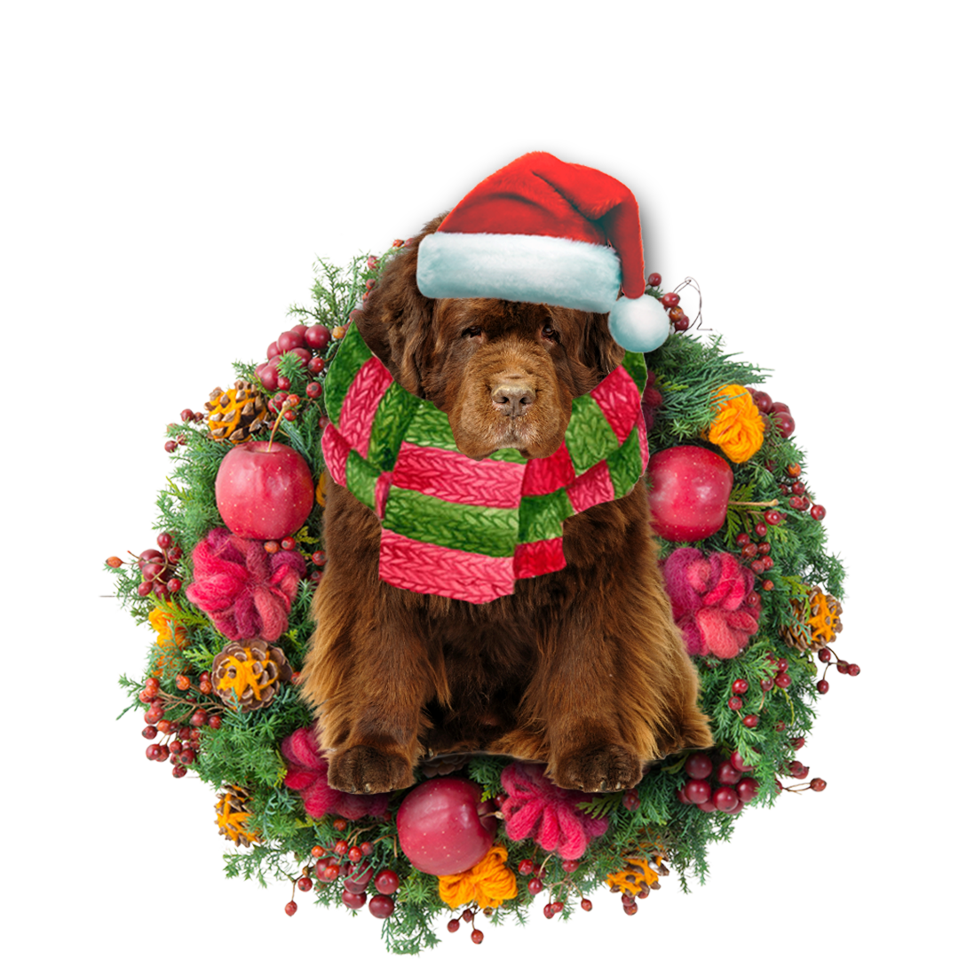 Ornament- Newfoundland Christmas Ornament, Happy Christmas Ornament, Car Ornament - Best gifts your whole family