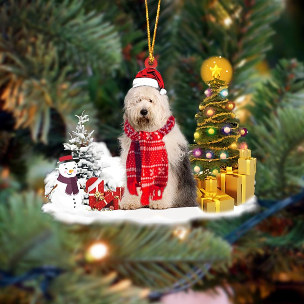 Ornament- Old English Sheepdog Christmas Ornament Dog Ornament, Car Ornament, Christmas Ornament - Best gifts your whole family