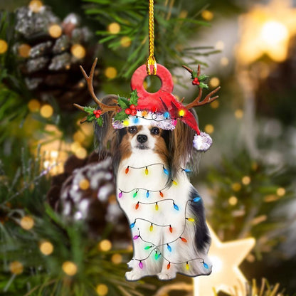 Ornament- Papillon Christmas Shape Ornament, Happy Christmas Ornament, Car Ornament - Best gifts your whole family