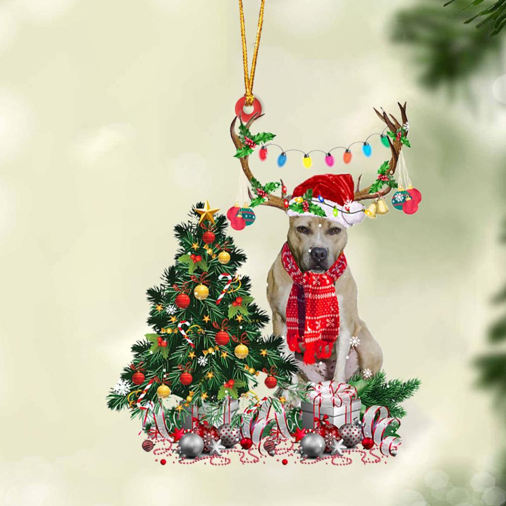 Ornament- Pitbull 1-Christmas Tree Gift Hanging Ornament, Happy Christmas Ornament, Car Ornament - Best gifts your whole family