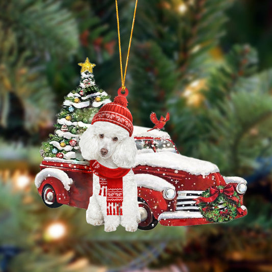 Ornament- Poodle 1-Christmas Car Two Sided Ornament, Happy Christmas Ornament, Car Ornament - Best gifts your whole family