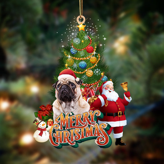 Ornament- Pug 7-Christmas Tree&Dog Hanging Ornament, Happy Christmas Ornament, Car Ornament - Best gifts your whole family
