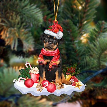 Ornament- Rottweiler 1-Better Christmas Hanging Ornament, Happy Christmas Ornament, Car Ornament - Best gifts your whole family