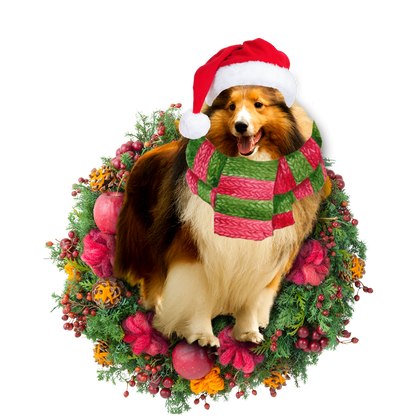 Ornament- Rough Collie Christmas Ornament, Happy Christmas Ornament, Car Ornament - Best gifts your whole family