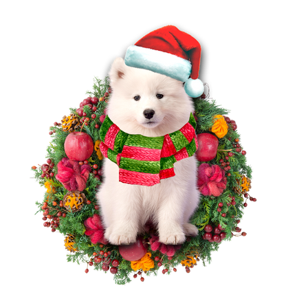 Ornament- Samoyed Christmas Ornament, Happy Christmas Ornament, Car Ornament - Best gifts your whole family