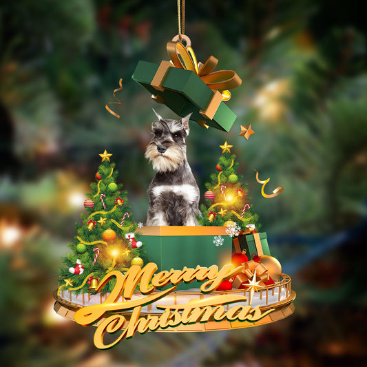Ornament- Schnauzer -Christmas Gifts&dogs Hanging Ornament, Happy Christmas Ornament, Car Ornament - Best gifts your whole family
