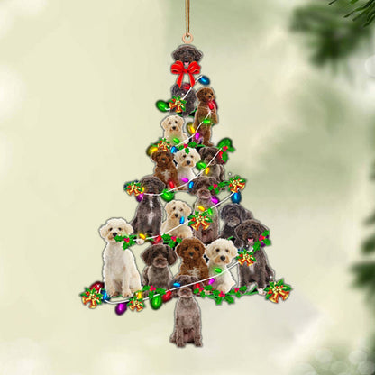 Ornament- Schnoodle-Christmas Tree Lights-Two Sided Ornament, Happy Christmas Ornament, Car Ornament - Best gifts your whole family