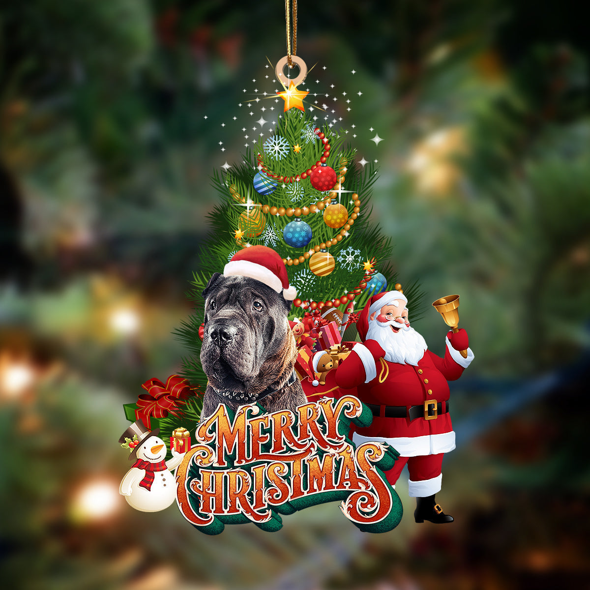Ornament- Shar Pei-Christmas Tree&Dog Hanging Ornament, Happy Christmas Ornament, Car Ornament - Best gifts your whole family