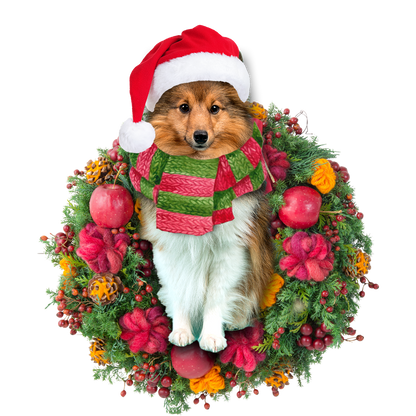 Ornament- Sheltie Christmas Ornament, Happy Christmas Ornament, Car Ornament - Best gifts your whole family