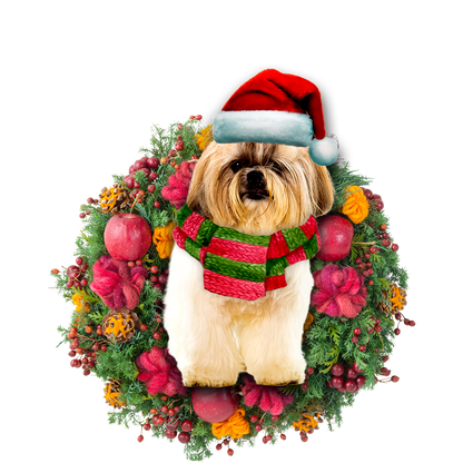 Ornament- Shih Tzu Christmas Ornament, Happy Christmas Ornament, Car Ornament - Best gifts your whole family