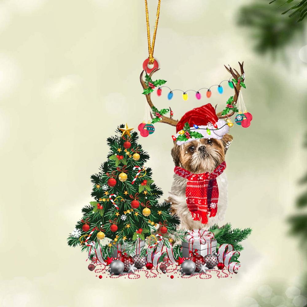 Ornament- shih tzu-Christmas Tree Gift Hanging Ornament, Happy Christmas Ornament, Car Ornament - Best gifts your whole family