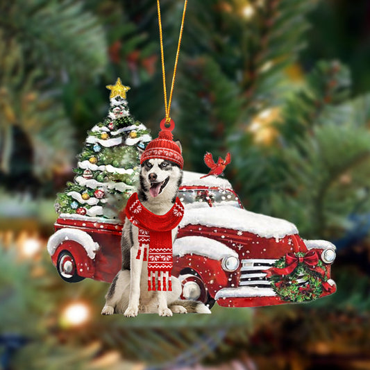 Ornament- Siberian Husky 2-Christmas Car Two Sided Ornament, Happy Christmas Ornament, Car Ornament - Best gifts your whole family