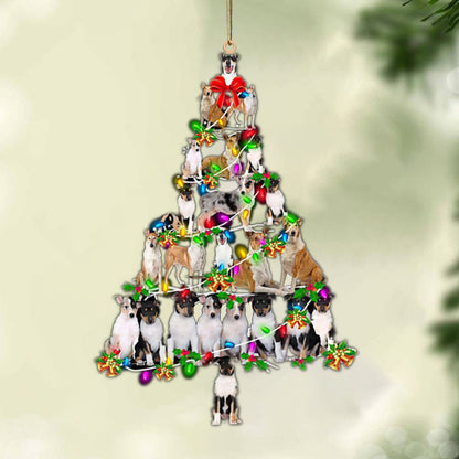 Ornament- Smooth Collie-Christmas Tree Lights-Two Sided Ornament, Happy Christmas Ornament, Car Ornament - Best gifts your whole family