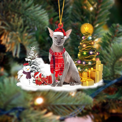 Ornament- Sphynx Cat Christmas Ornament Dog Ornament, Car Ornament, Christmas Ornament - Best gifts your whole family