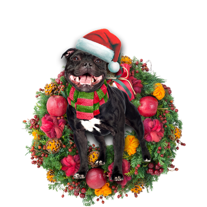 Ornament- Staffordshire Bull Terrier Christmas Ornament, Happy Christmas Ornament, Car Ornament - Best gifts your whole family