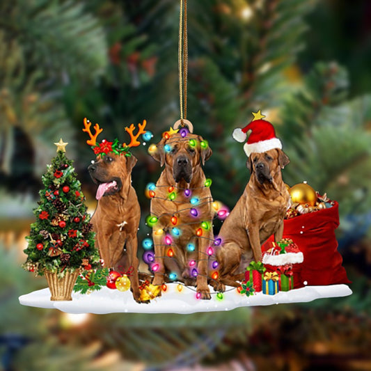 Ornament- Tosa-Christmas Dog Friends Hanging Ornament, Happy Christmas Ornament, Car Ornament - Best gifts your whole family