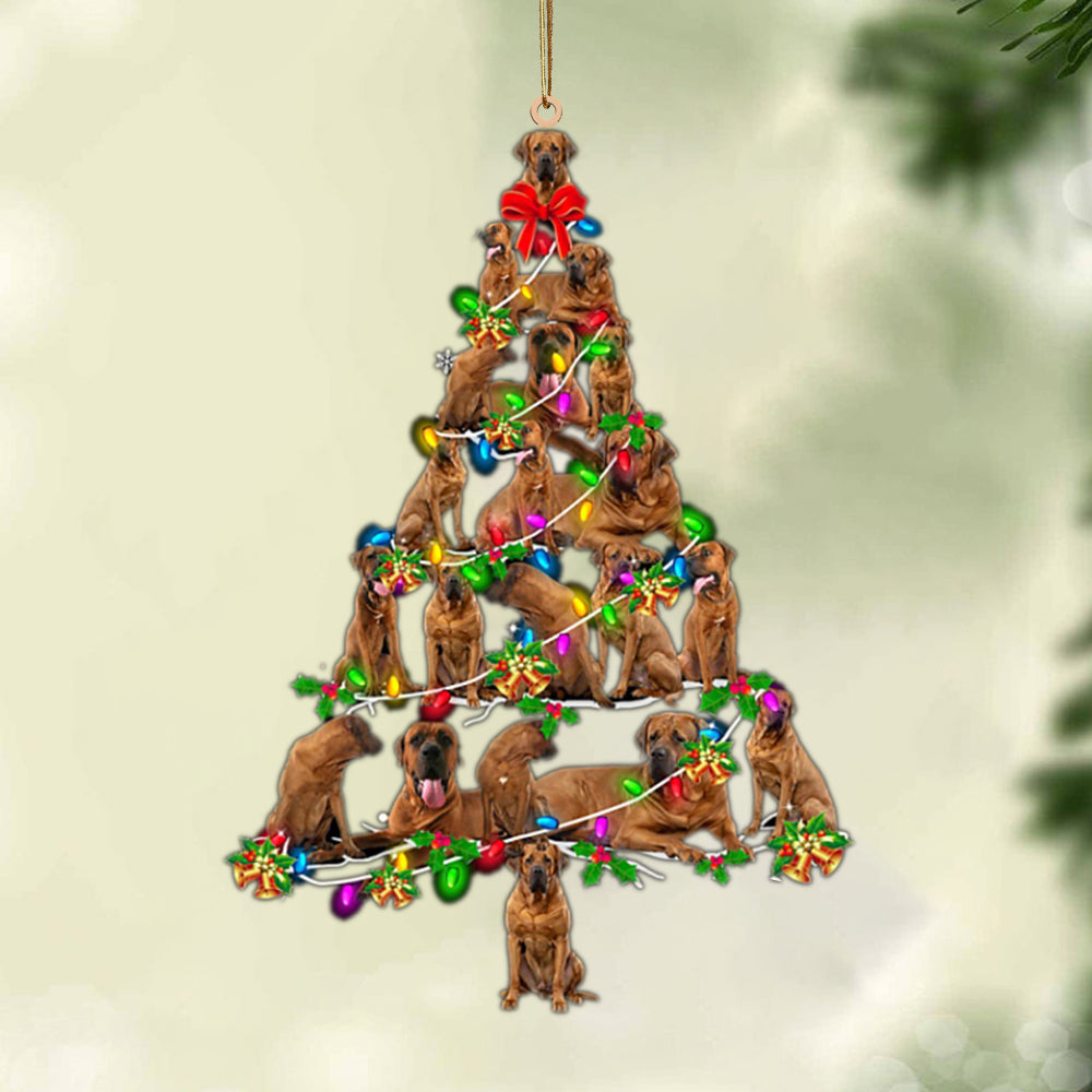 Ornament- Tosa-Christmas Tree Lights-Two Sided Ornament, Happy Christmas Ornament, Car Ornament - Best gifts your whole family