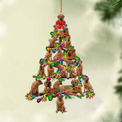 Ornament- Tosa-Christmas Tree Lights-Two Sided Ornament, Happy Christmas Ornament, Car Ornament - Best gifts your whole family