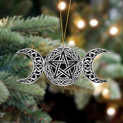 Ornament- Triple Moon Hanging Ornament Dog Ornament, Car Ornament, Christmas Ornament - Best gifts your whole family