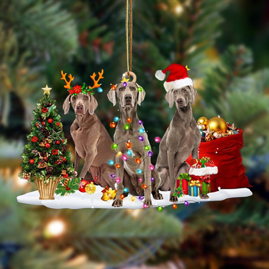 Ornament- Weimaraner-Christmas Dog Friends Hanging Ornament, Happy Christmas Ornament, Car Ornament - Best gifts your whole family