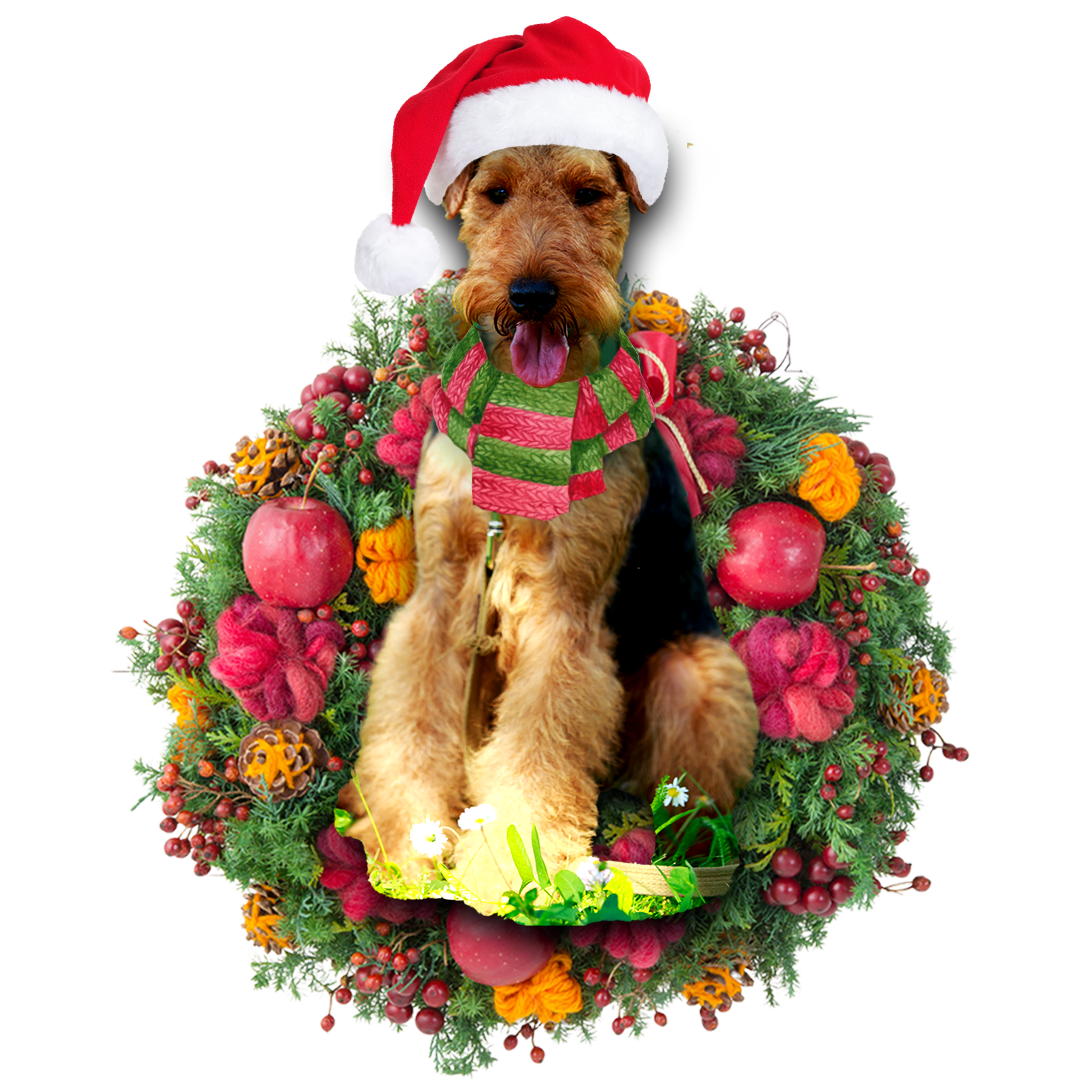 Ornament- Welsh Terrier Christmas Ornament, Happy Christmas Ornament, Car Ornament - Best gifts your whole family