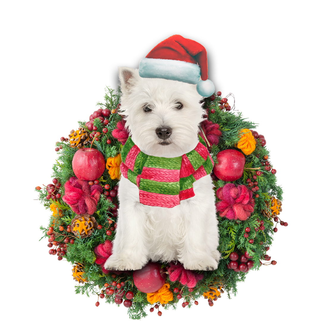 Ornament- West Highland Terrier Christmas Ornament, Happy Christmas Ornament, Car Ornament - Best gifts your whole family