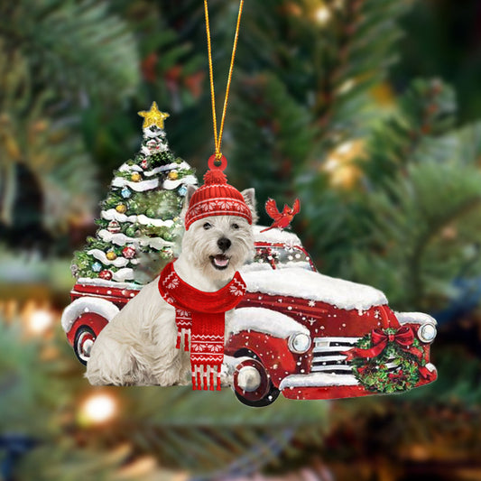 Ornament- West Highland White Terrier-Christmas Car Two Sided Ornament, Christmas Ornament, Car Ornament - Best gifts your whole family