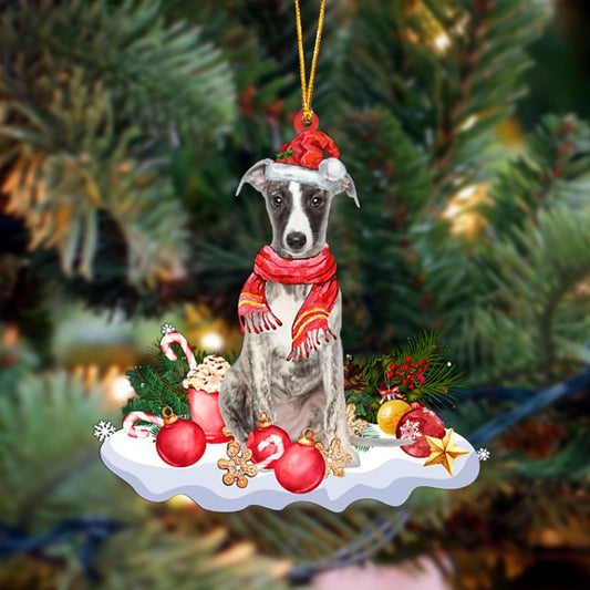 Ornament- Whippet-Better Christmas Hanging Ornament, Happy Christmas Ornament, Car Ornament - Best gifts your whole family