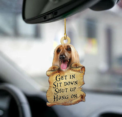 Ornaments- Afghan Hound get in two sided ornament, Dog Ornaments, Car Ornament - Best gifts your whole family