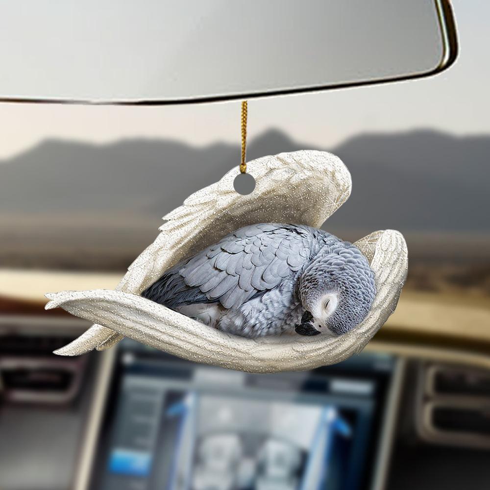 Ornaments- African grey parrot sleeping angel African grey parrot lovers ornament - Best gifts your whole family