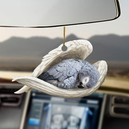 Ornaments- African grey parrot sleeping angel African grey parrot lovers ornament - Best gifts your whole family