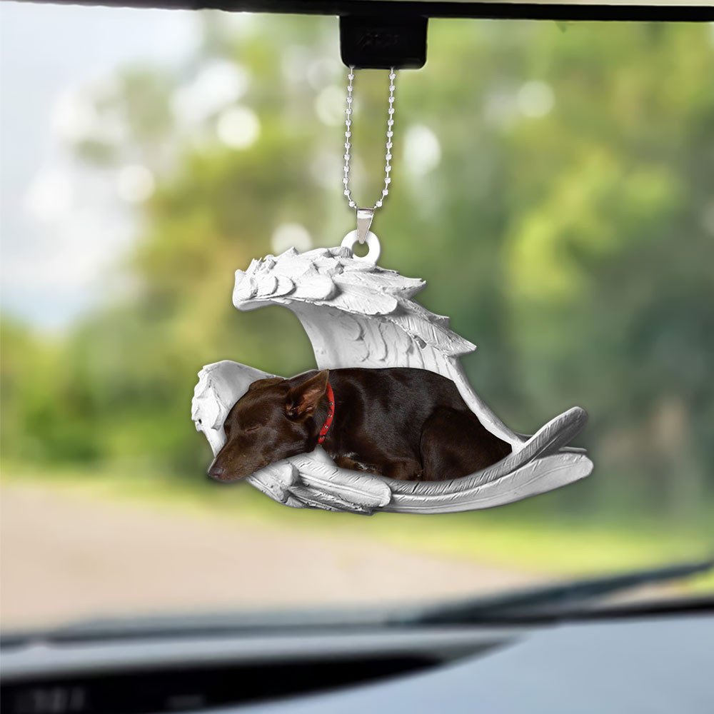 Ornaments- Australian Kelpie- Sleeping Angel-Two Sided Ornament, Dog Ornaments, Car Ornament - Best gifts your whole family