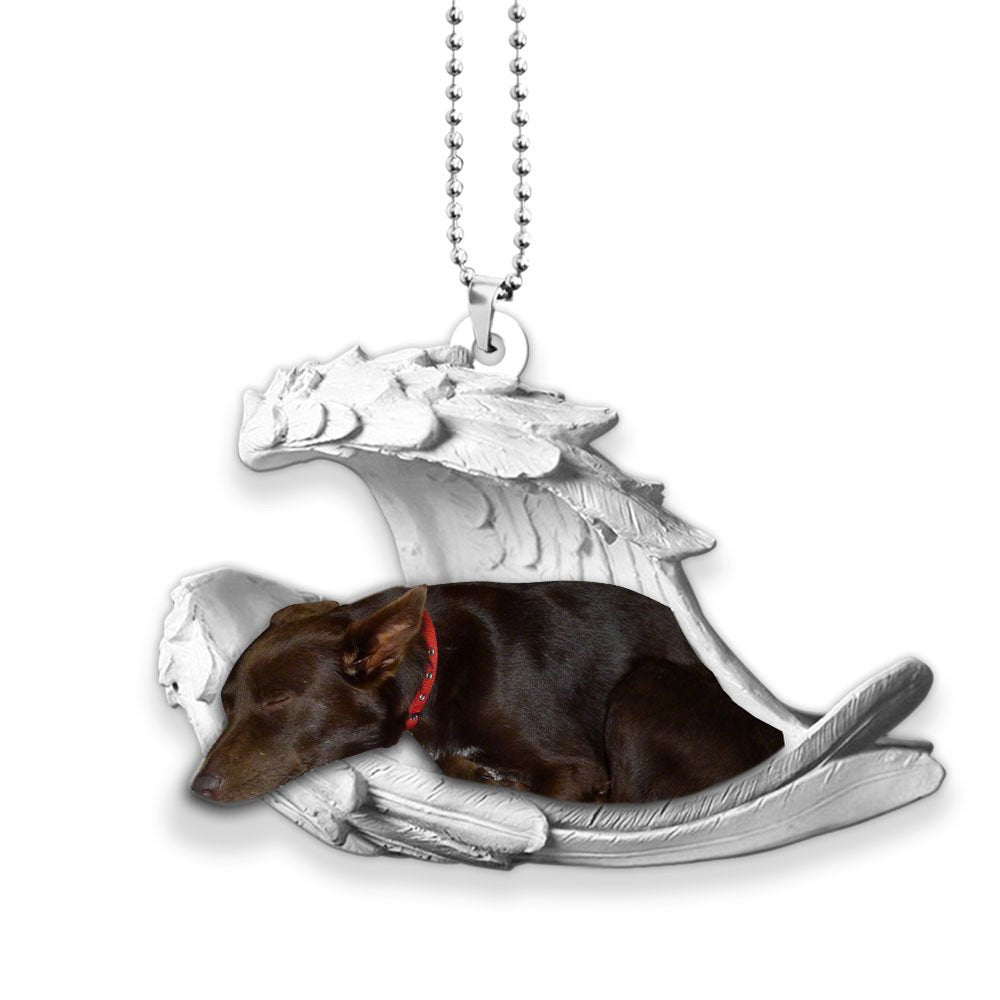 Ornaments- Australian Kelpie- Sleeping Angel-Two Sided Ornament, Dog Ornaments, Car Ornament - Best gifts your whole family