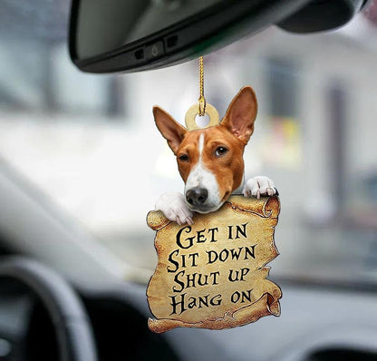 Ornaments- Basenji get in two sided ornament, Dog Ornaments, Car Ornament - Best gifts your whole family