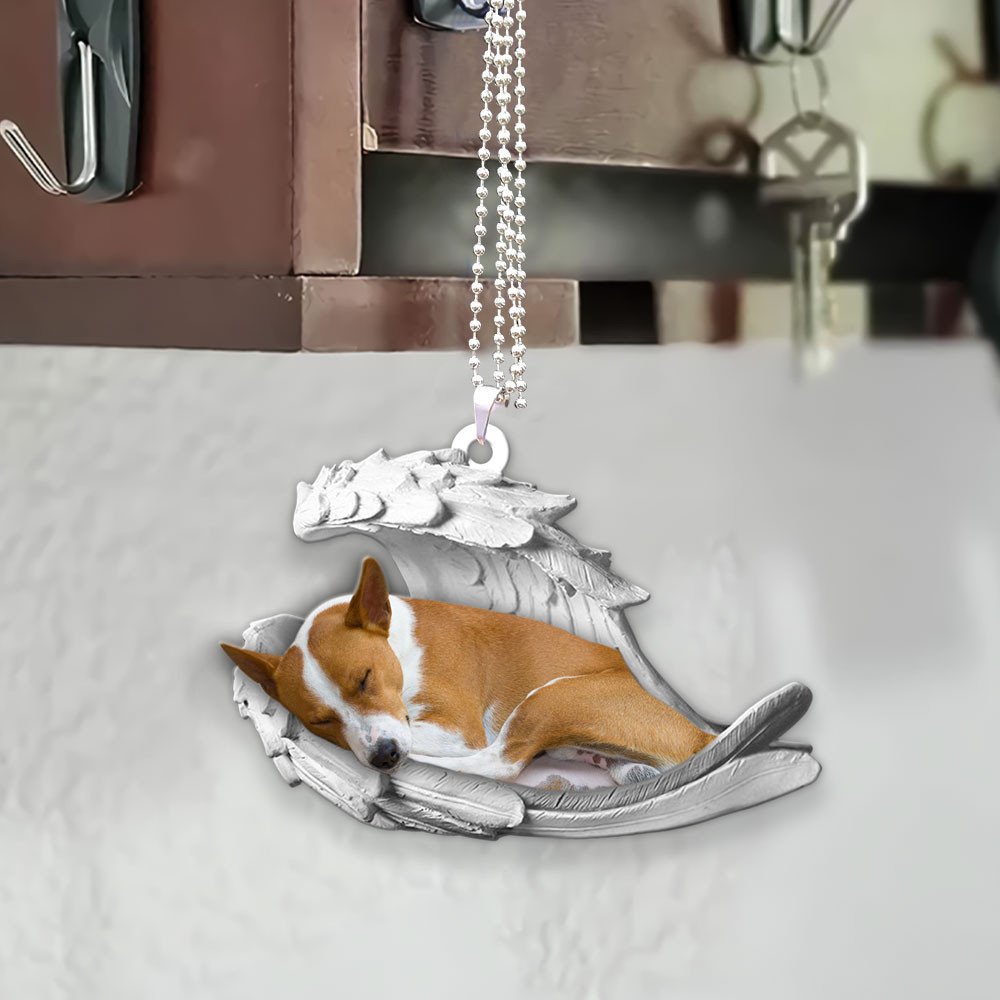 Ornaments- Basenji- Sleeping Angel-Two Sided Ornament, Dog Ornaments, Car Ornament - Best gifts your whole family
