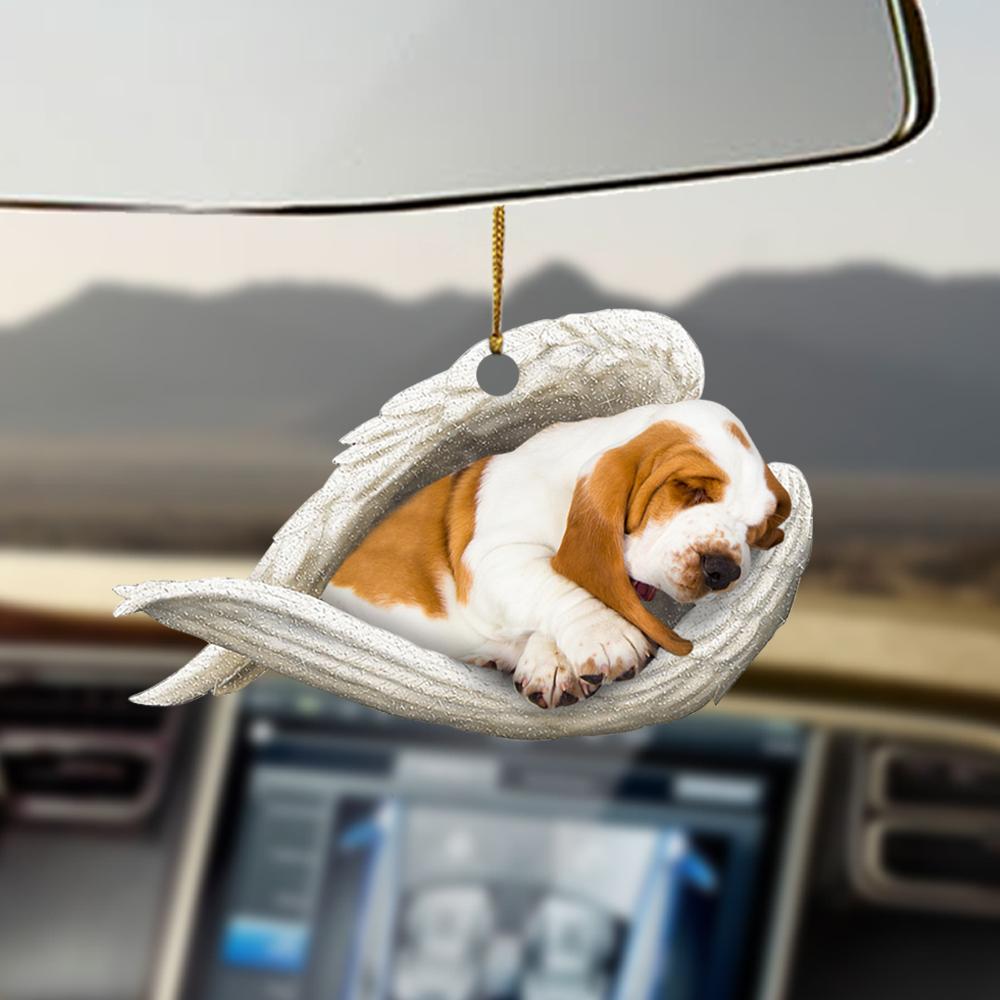Ornaments- Basset hound sleeping angel basset hound lovers dog lovers ornament, Dog Ornaments, Car Ornament - Best gifts your whole family
