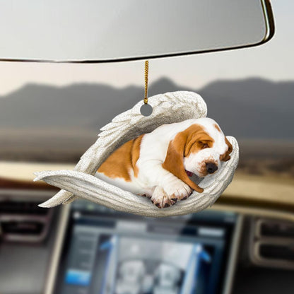 Ornaments- Basset hound sleeping angel basset hound lovers dog lovers ornament, Dog Ornaments, Car Ornament - Best gifts your whole family