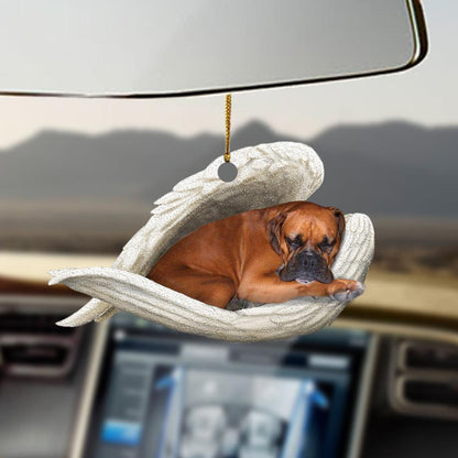 Ornaments- Boxer sleeping angel boxer lovers dog lovers ornament, Dog Ornaments, Car Ornament - Best gifts your whole family